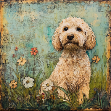 Dog Sign, Doodle Sign, DCO-12998, Sign For Wreath, 10x10